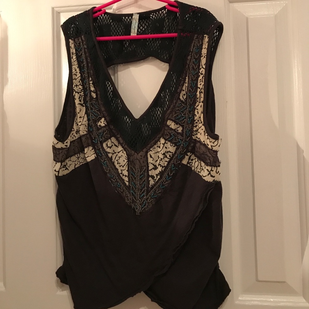 Free People Beaded Tank Top