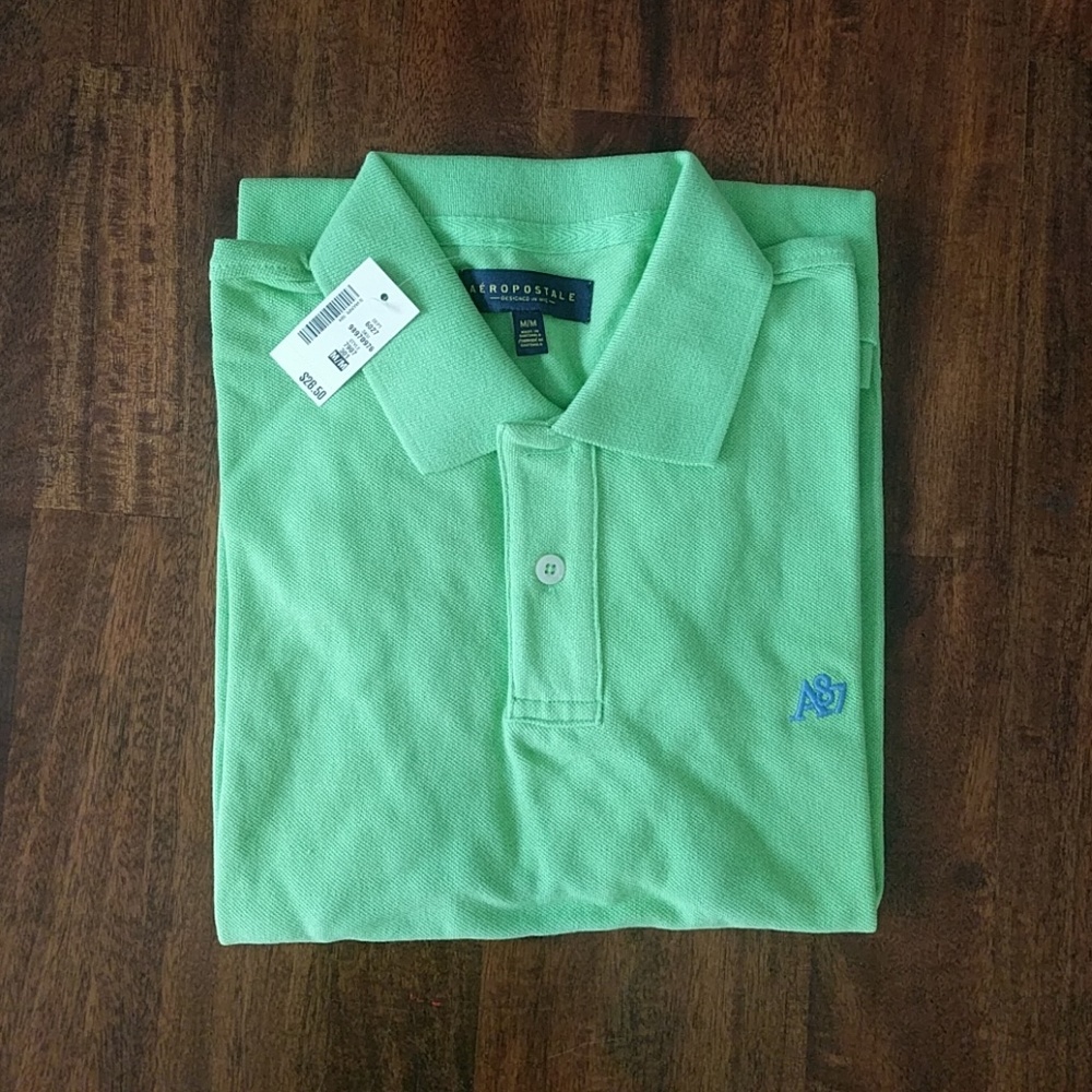 Lime green Aeropostate Polo