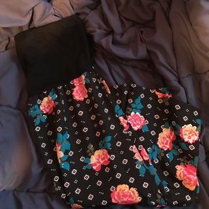 Strapless Floral Maxi Dress Size L