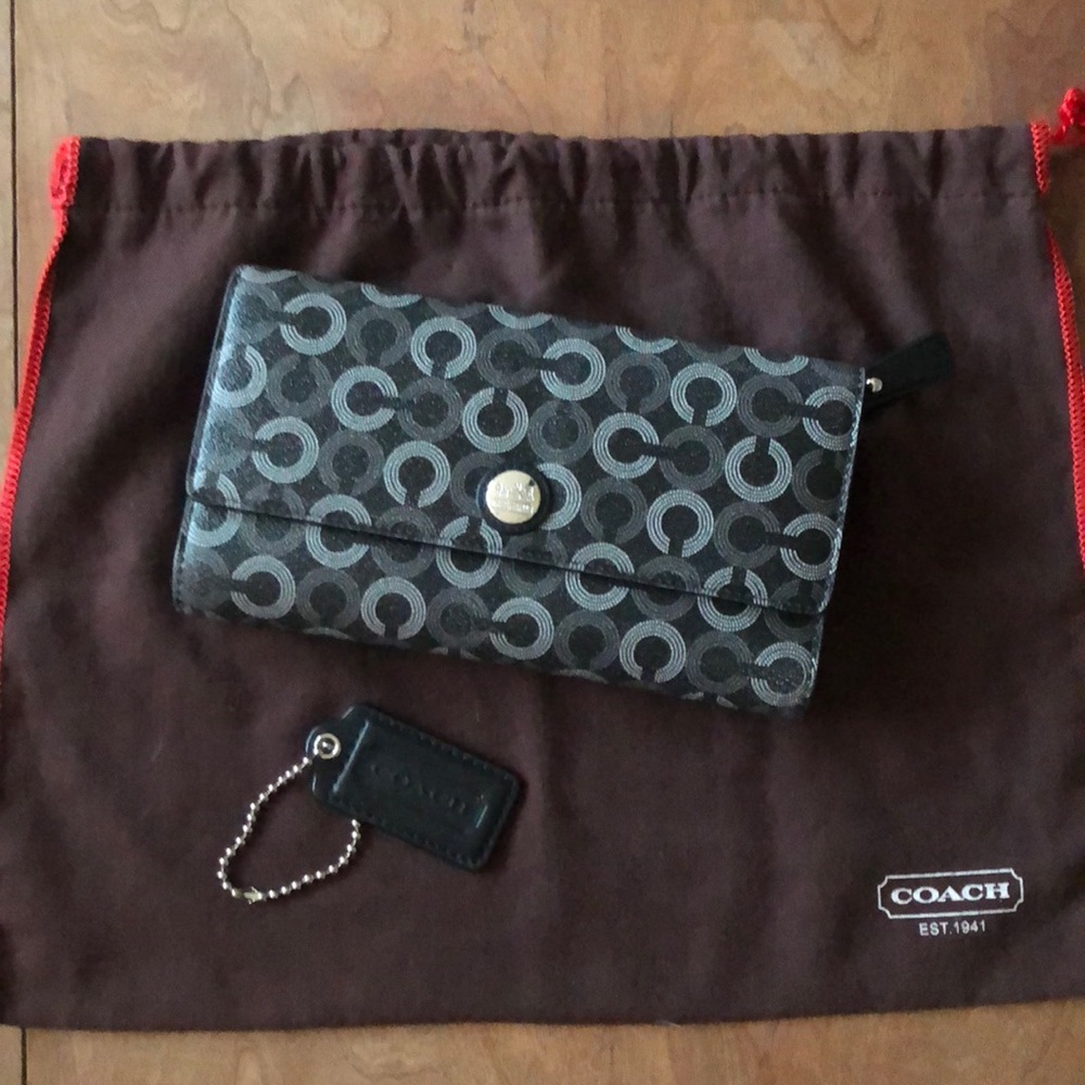 Coach checkbook wallet