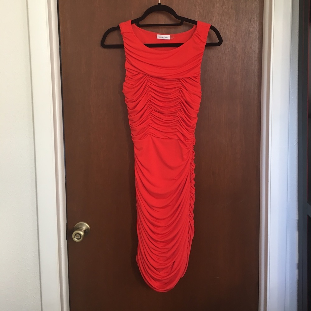 Calvin Klein Ruched Body Hugging Dress