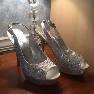 Silver Sparkly High Heels