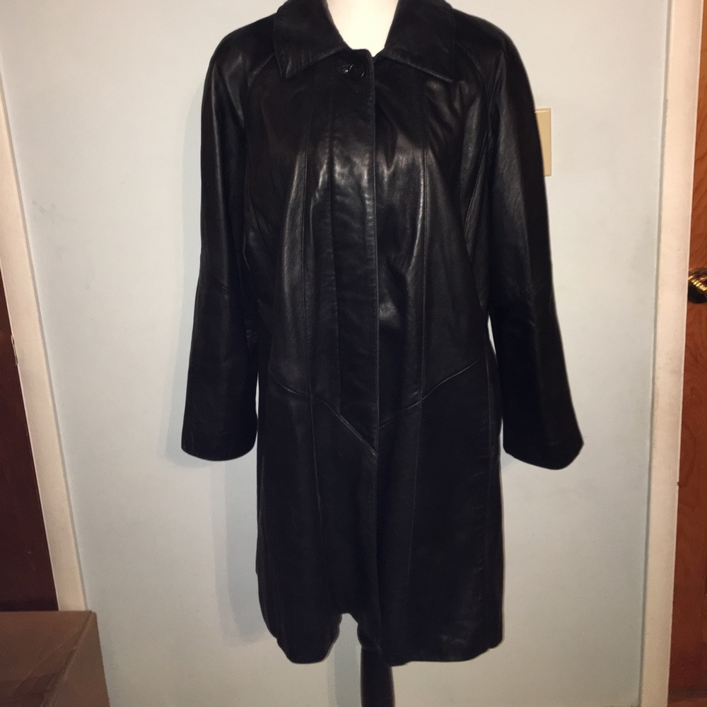 Leather coat