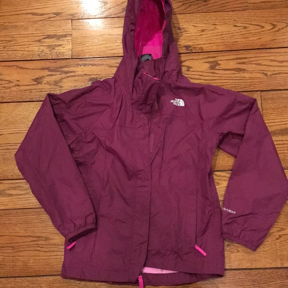Girls North Face raincoat