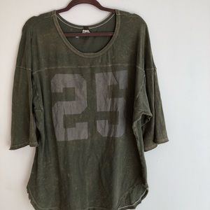 Free people oversized jersey tee