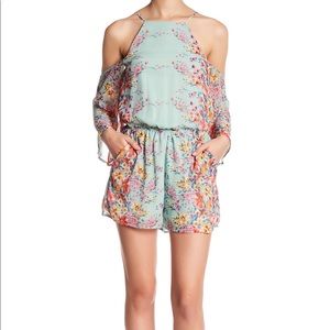 NWT - Floral Cold Shoulder Romper