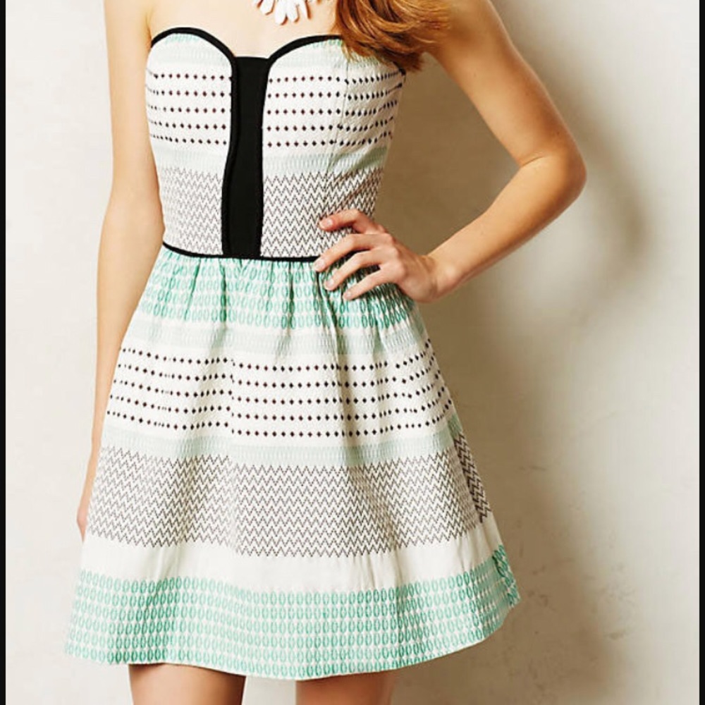 Anthropologie Ella Moss strapless Zan Dress