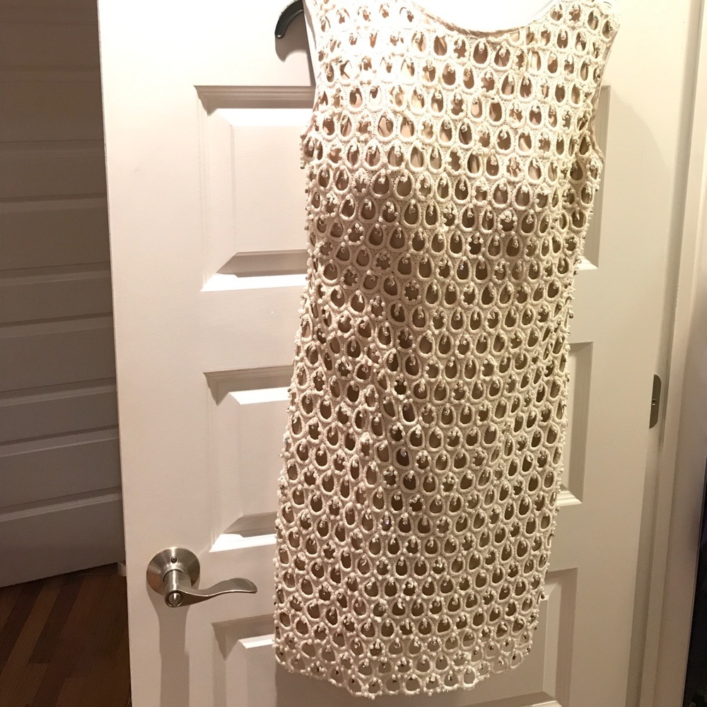 Jovani crocheted and beaded dress