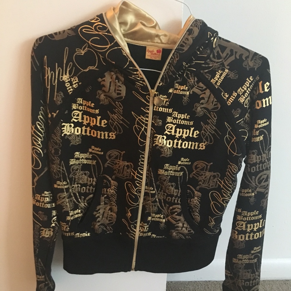 Apple Botton Jeans Hoodie