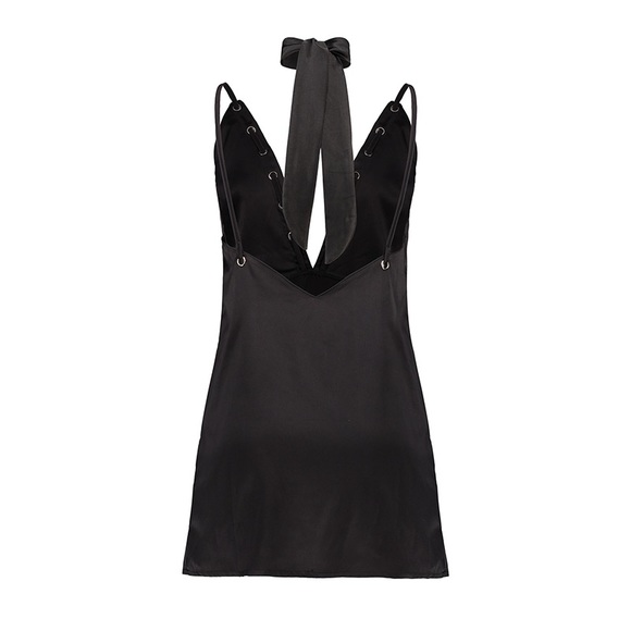 'Zahra' Lace Up Choker Dress - Picture 7 of 7