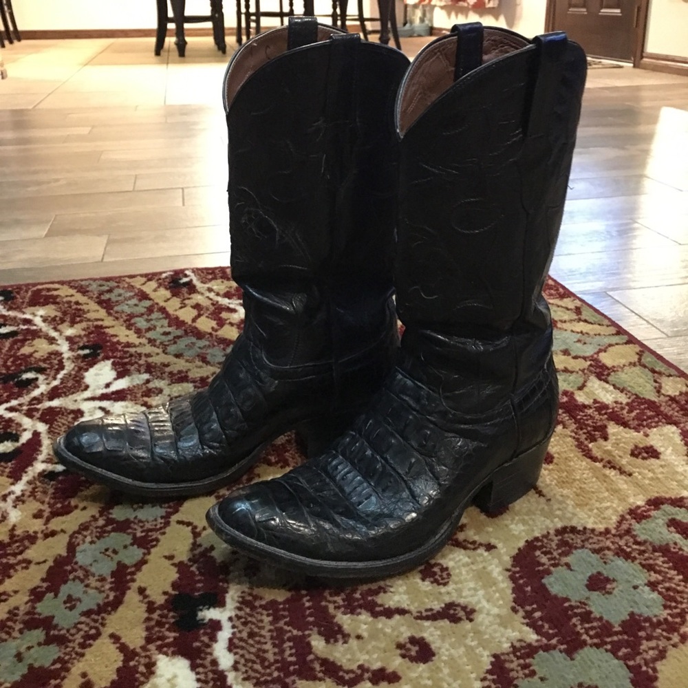 Alligator skin boots