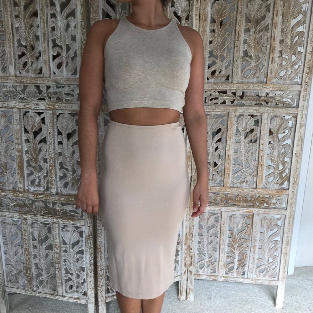 Nude midi Skirt from American apparel