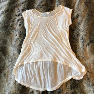 Sheer cream sun & shadow t shirt