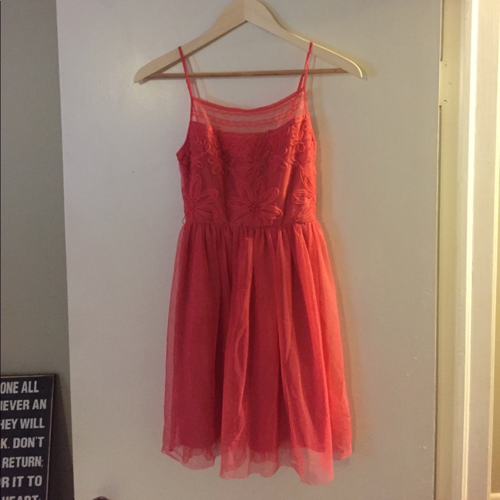 Pink spaghetti strap dress