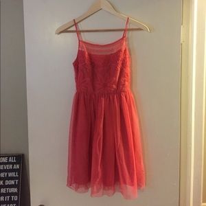 Pink spaghetti strap dress