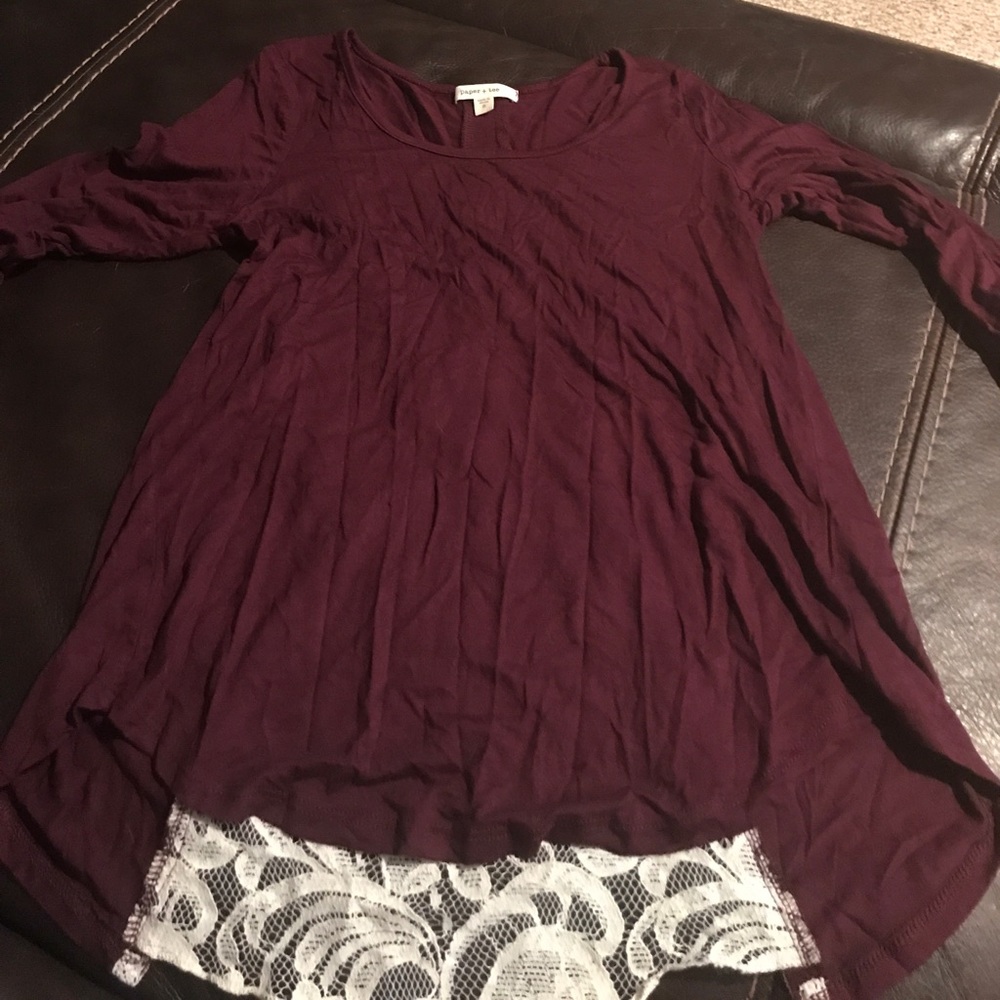 Size small paper and tee shirt