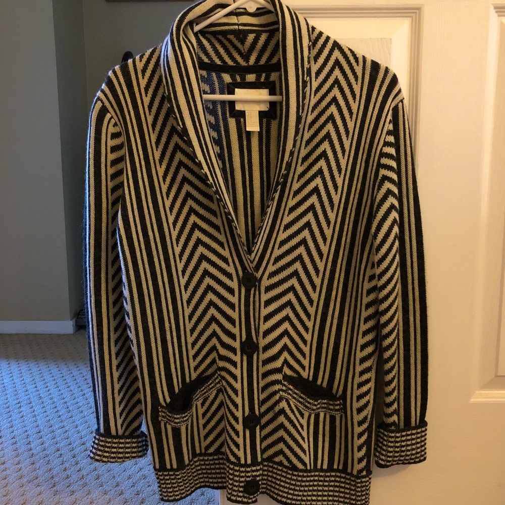 Chevron style grandpa cardigan