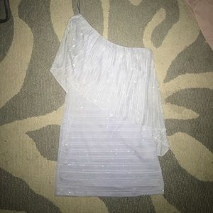 Off-the-shoulder evening dress