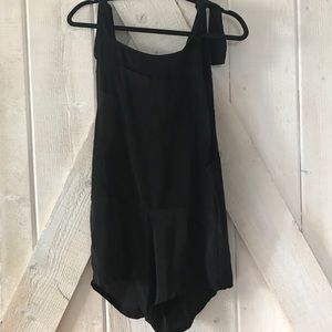 Satin short overalls