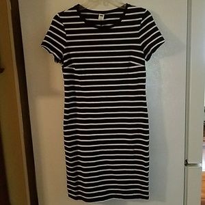 Black and white stripe dress