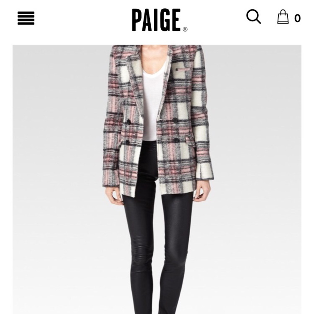 PAIGE Leona Woman’s Coat - Rosette Plaid