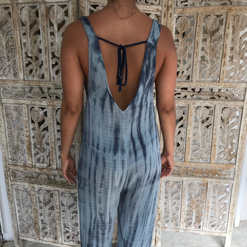 Long bell bottom jumpsuit