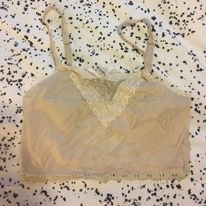 Urban outfitters Lace button up crop top