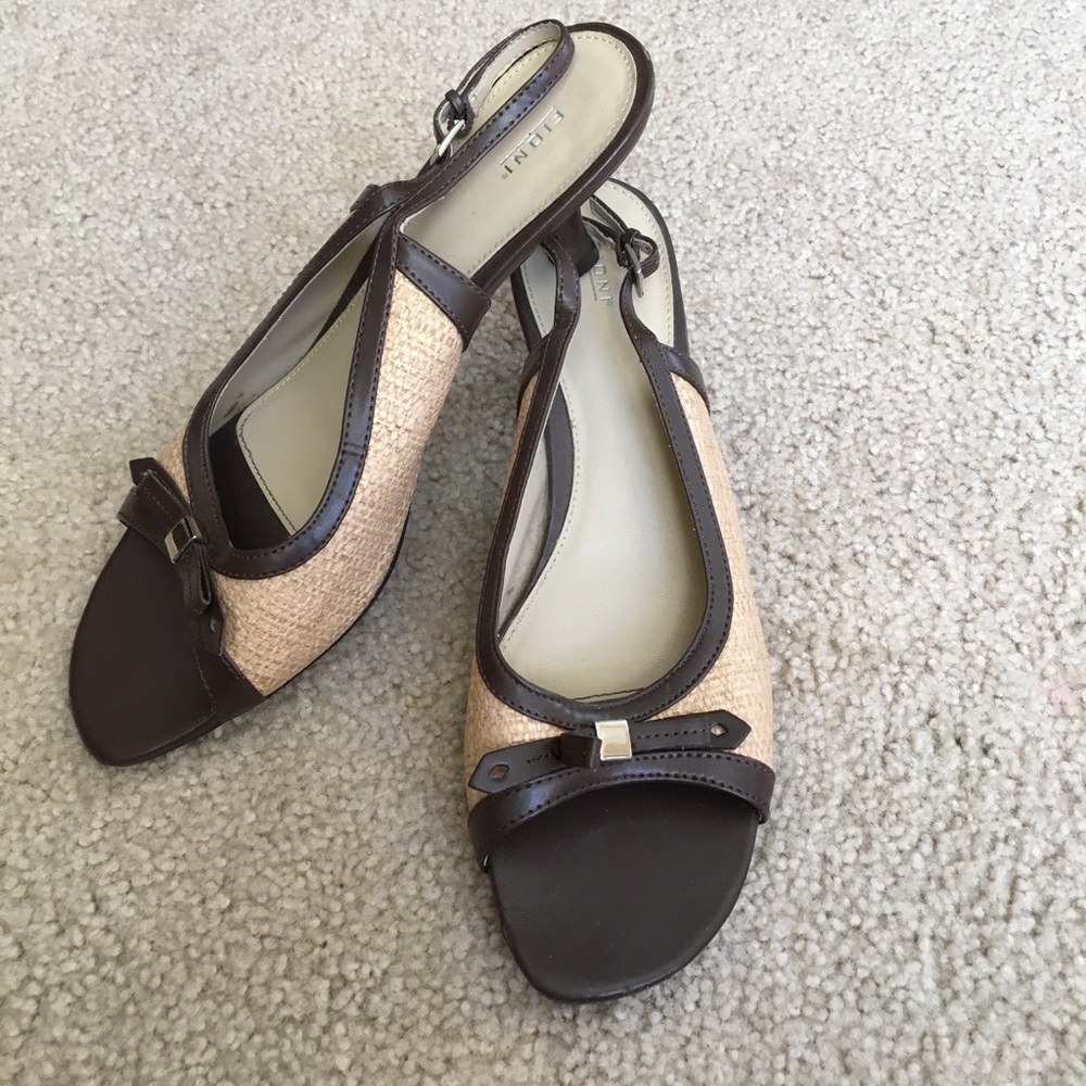 Fioni Brown and Tweed Heels