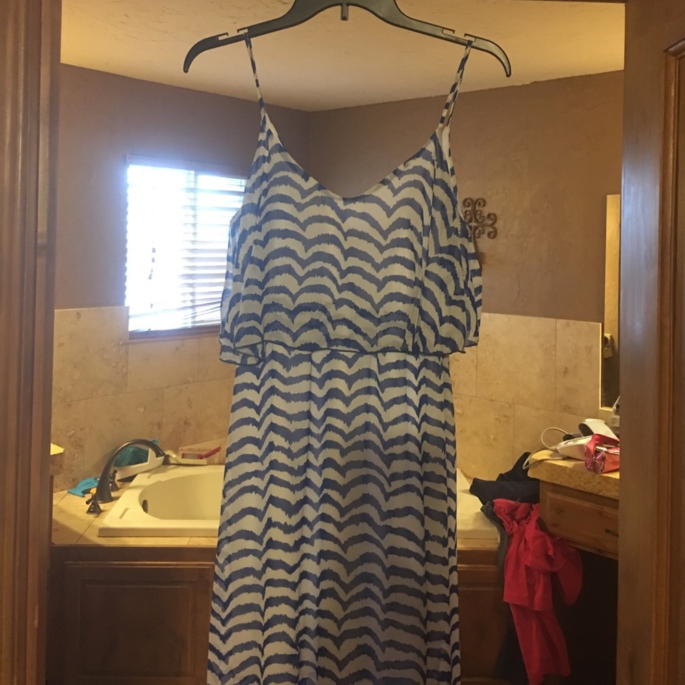 Spaghetti strap sheer maxi dress