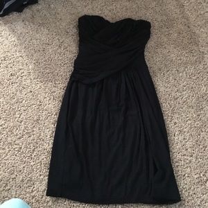 Black strapless dress