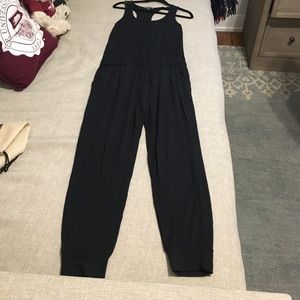 Black cotton jumpsuit