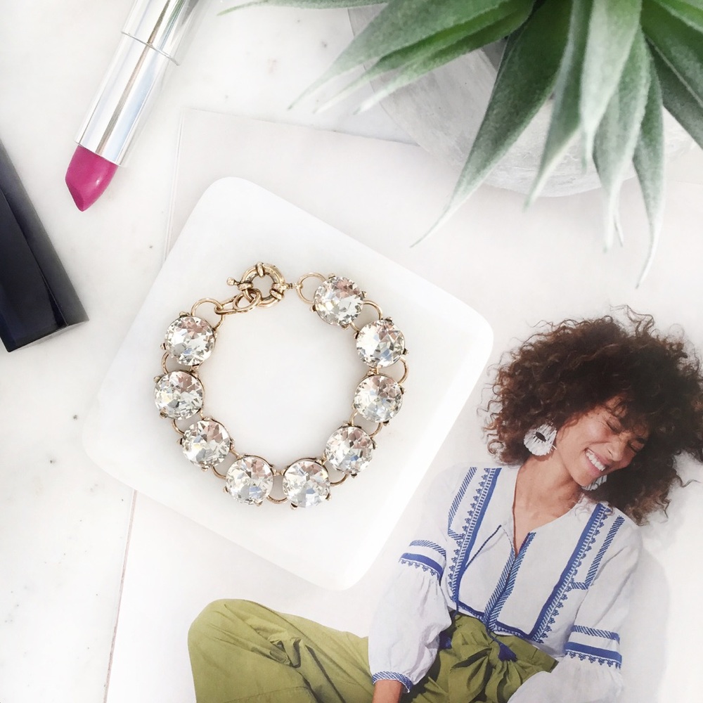 "Carrie" Bracelet || Clear Crystal Statement