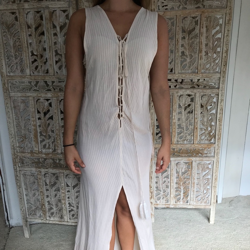 Indah Tie Front Maxi in Nude