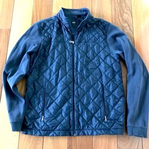 Hugo Boss Mens Sweater Jacket.  Quilted Front