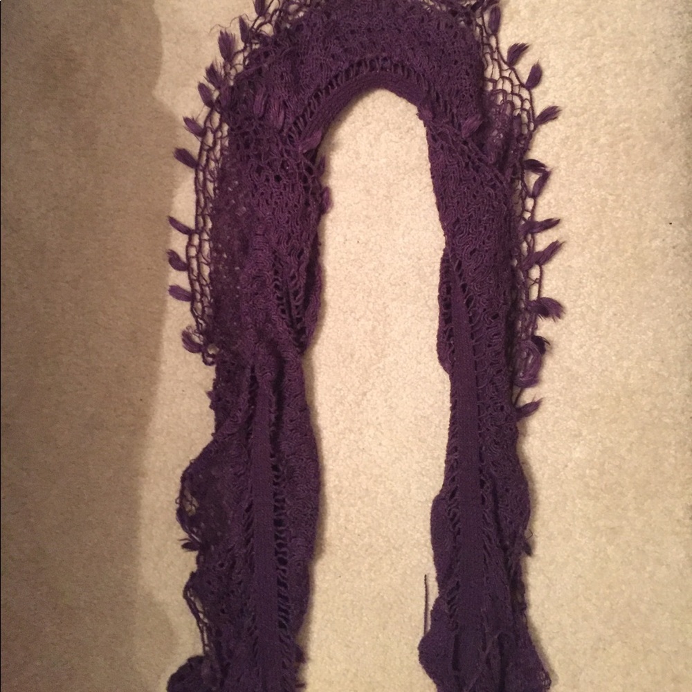 Purple Knit Scarf
