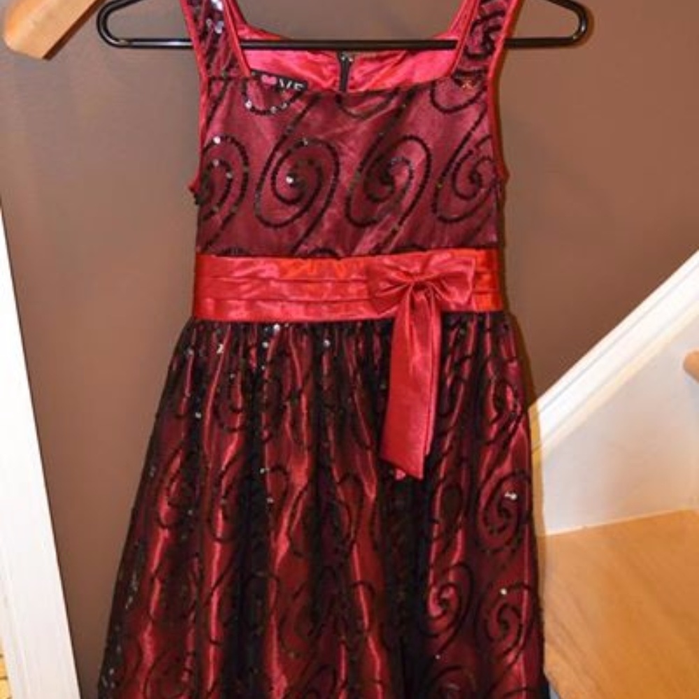 Red Satin Dress
