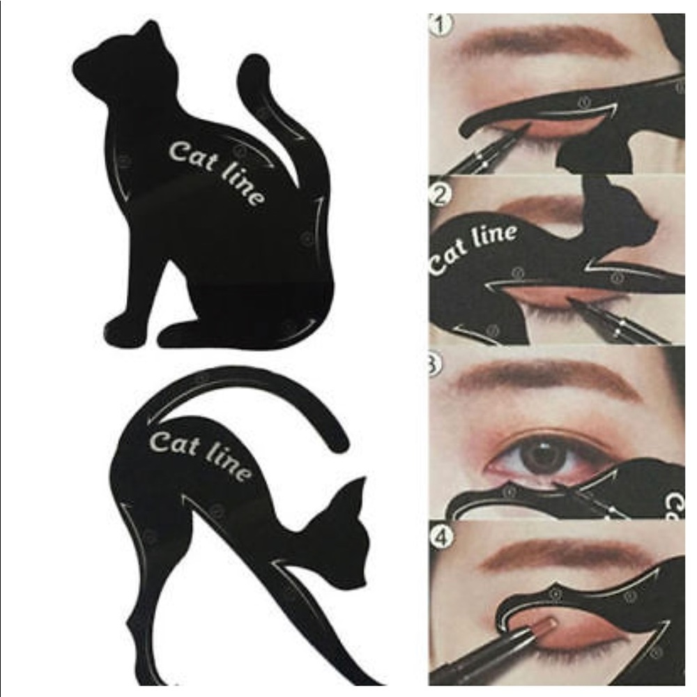 Purrfect cat line stencil