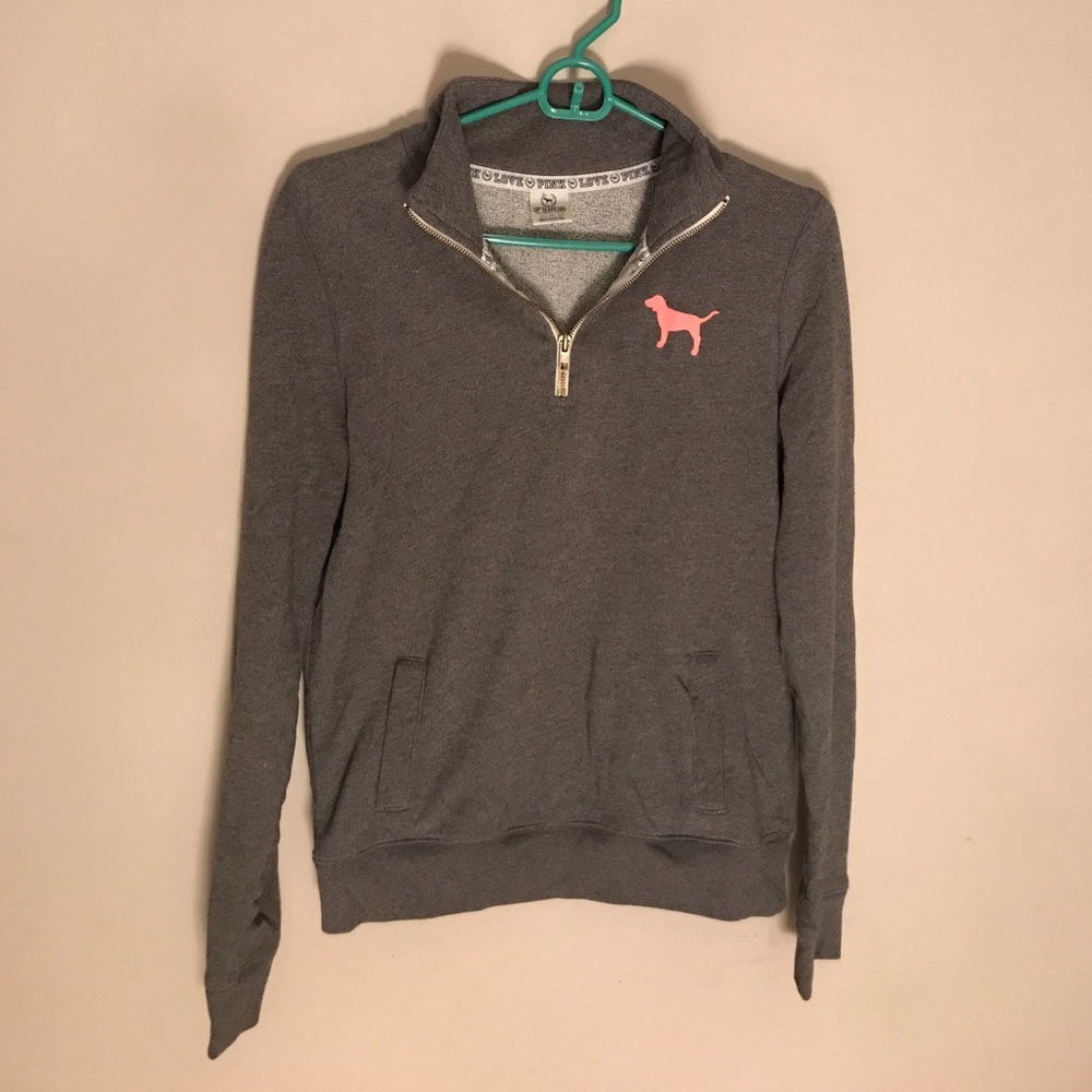 Pink half zip sweatshirt