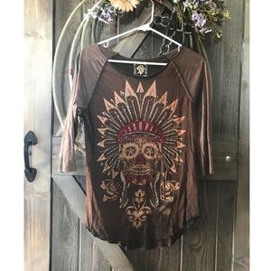 Western Native American Bling Top.