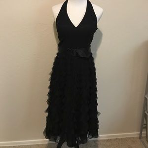 White House Black Market Black Halter Dress Size 0
