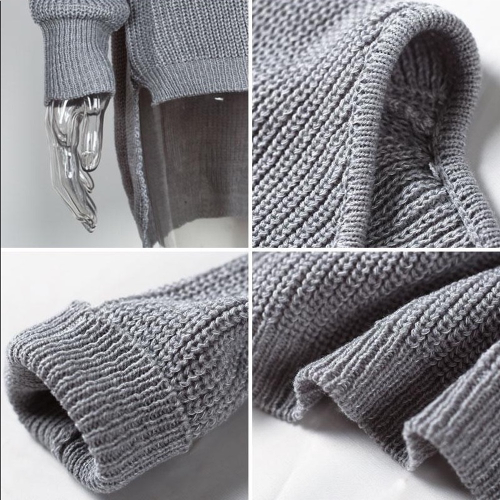 'Mia' V-Neck High Low Sweater - Picture 8 of 8