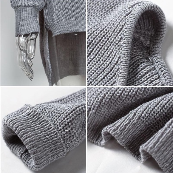 'Mia' V-Neck High Low Sweater - Picture 8 of 8