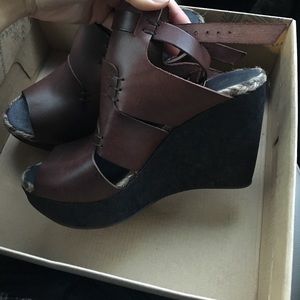 Free people wedges heels size 37...6