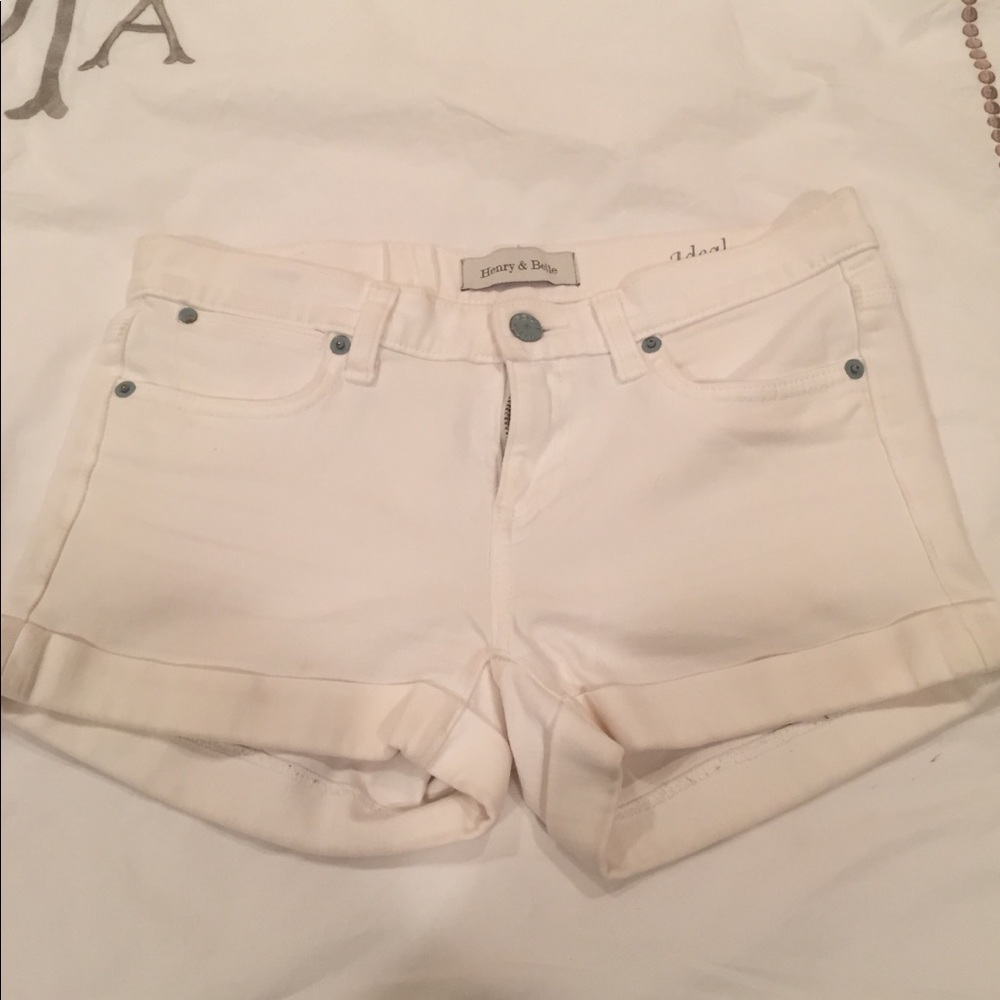 Henry & Belle White Denim Shorts