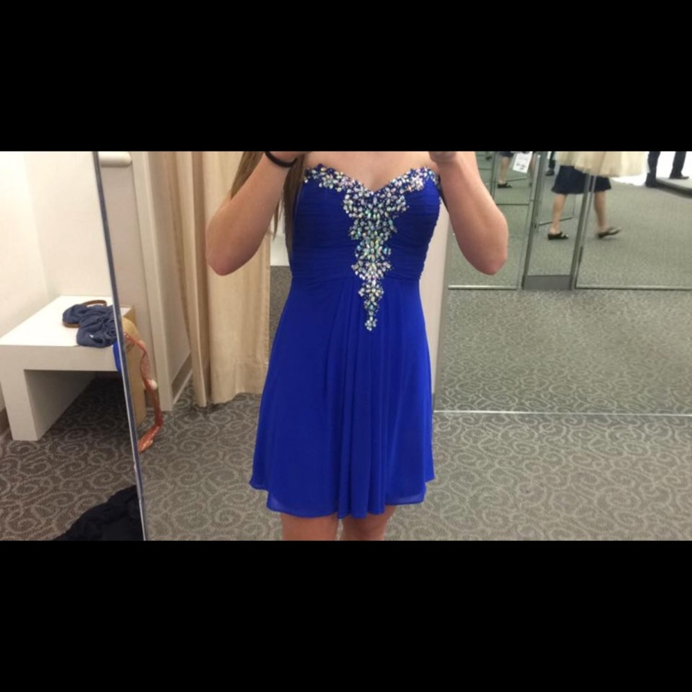 Blue homecoming dress