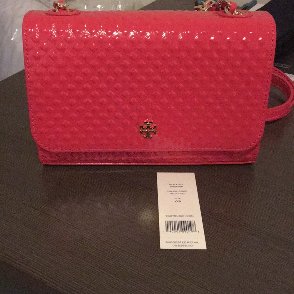 Tory Burch Pink Marion Embossed Crossbody