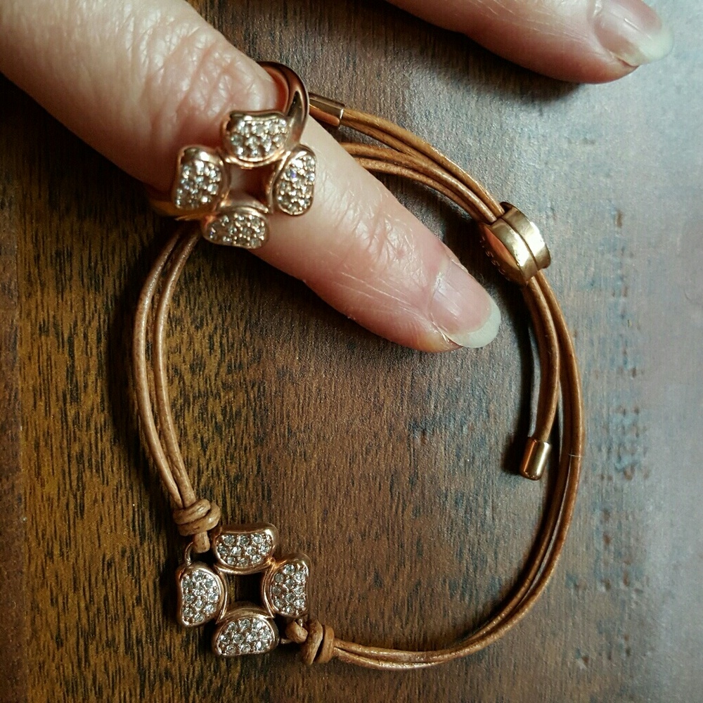 Fossil ring and bracelet