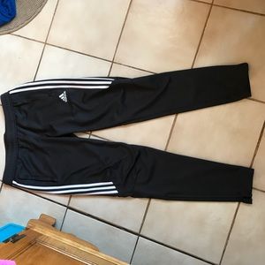 Grey and White Adidas Track Pants sz Medium