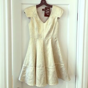 ABS (Allen Schwartz) Gold Fit & Flare Dress - NEW
