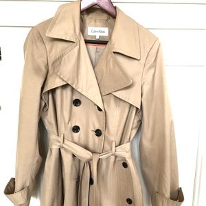 Calvin Klien Womens Double Breasted Trench Coat